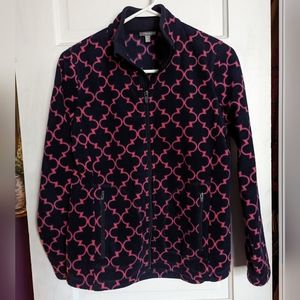 Patterned Fleece Jacket by Talbots
